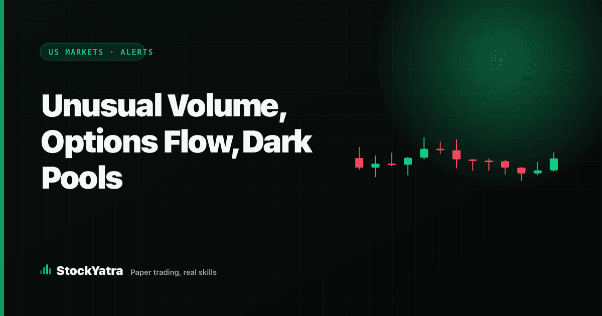 Unusual volume, options flow and dark pools explained — cover