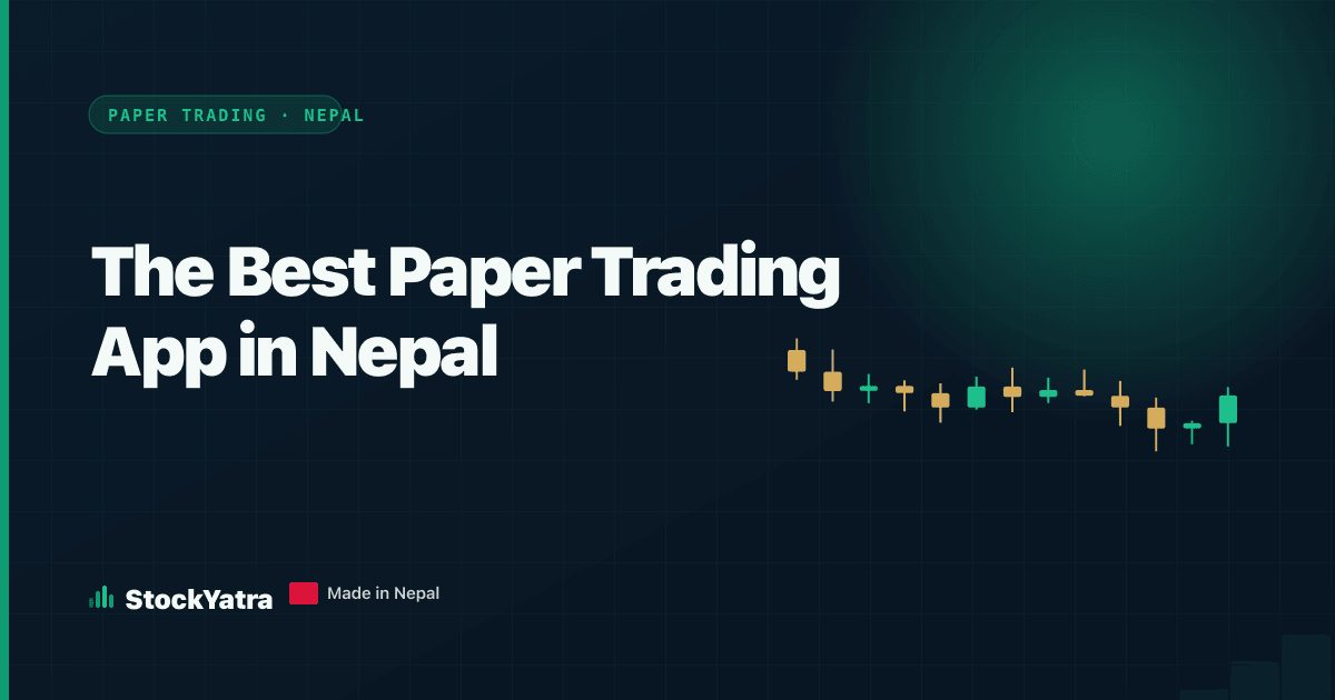 The best paper trading app in Nepal — candlestick chart cover