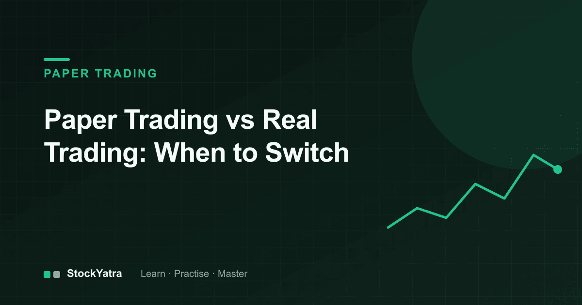 Line chart comparing paper trading and real trading