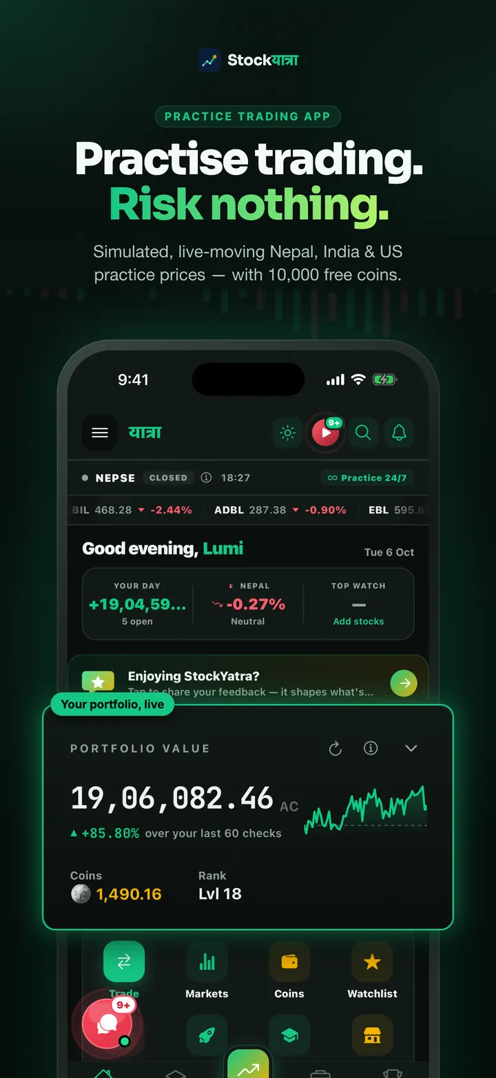 StockYatra home screen