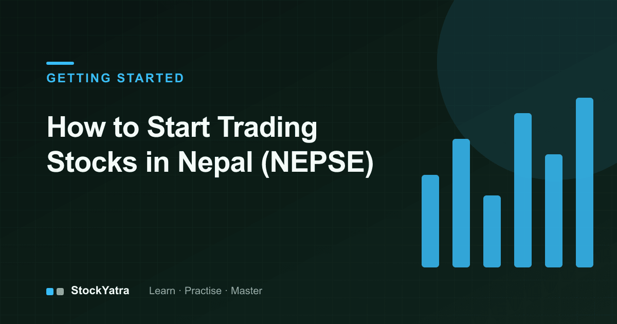 Bar chart titled How to Start Trading Stocks in Nepal