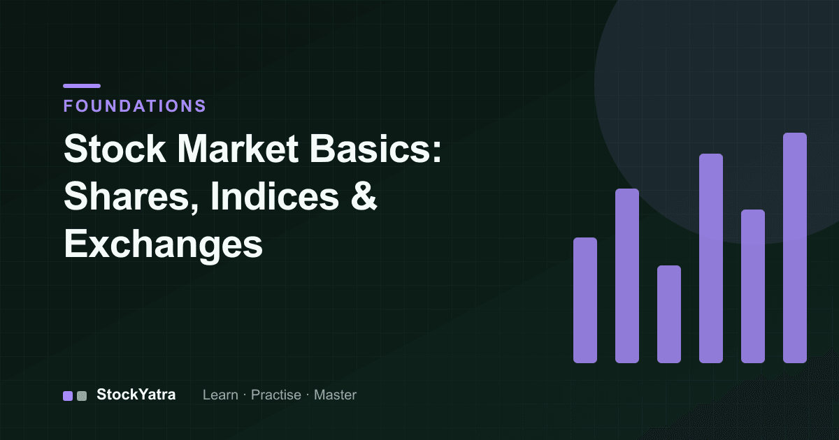 Bar chart illustration for stock market basics