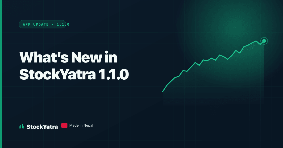 StockYatra 1.1.0 update — new app features cover
