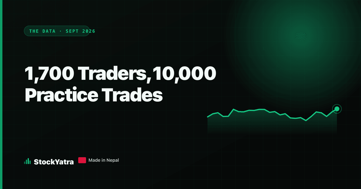 StockYatra cover reading 1,700 Traders, 10,000 Practice Trades, with a rising green line chart